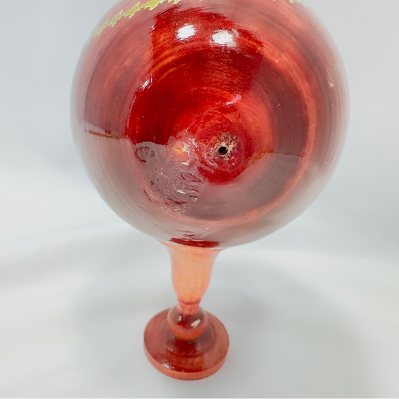 Russian Orthodox Religious Icon Red Gold Tone Decorative Egg Madonna and Child - Picture 5 of 16